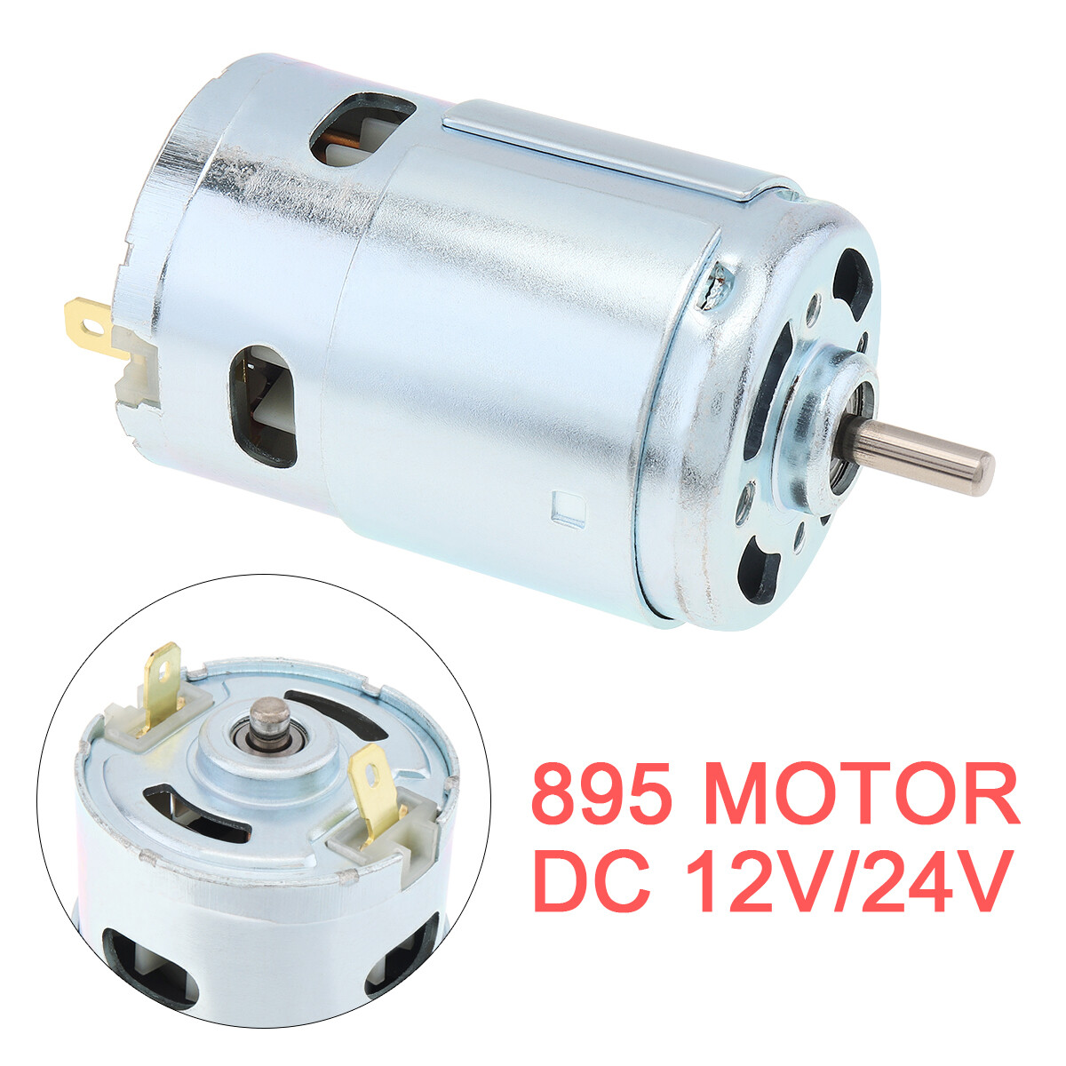 12-24v 895 dc motor 12000rpm high-speed large torque motor with ball bearing and fan blades