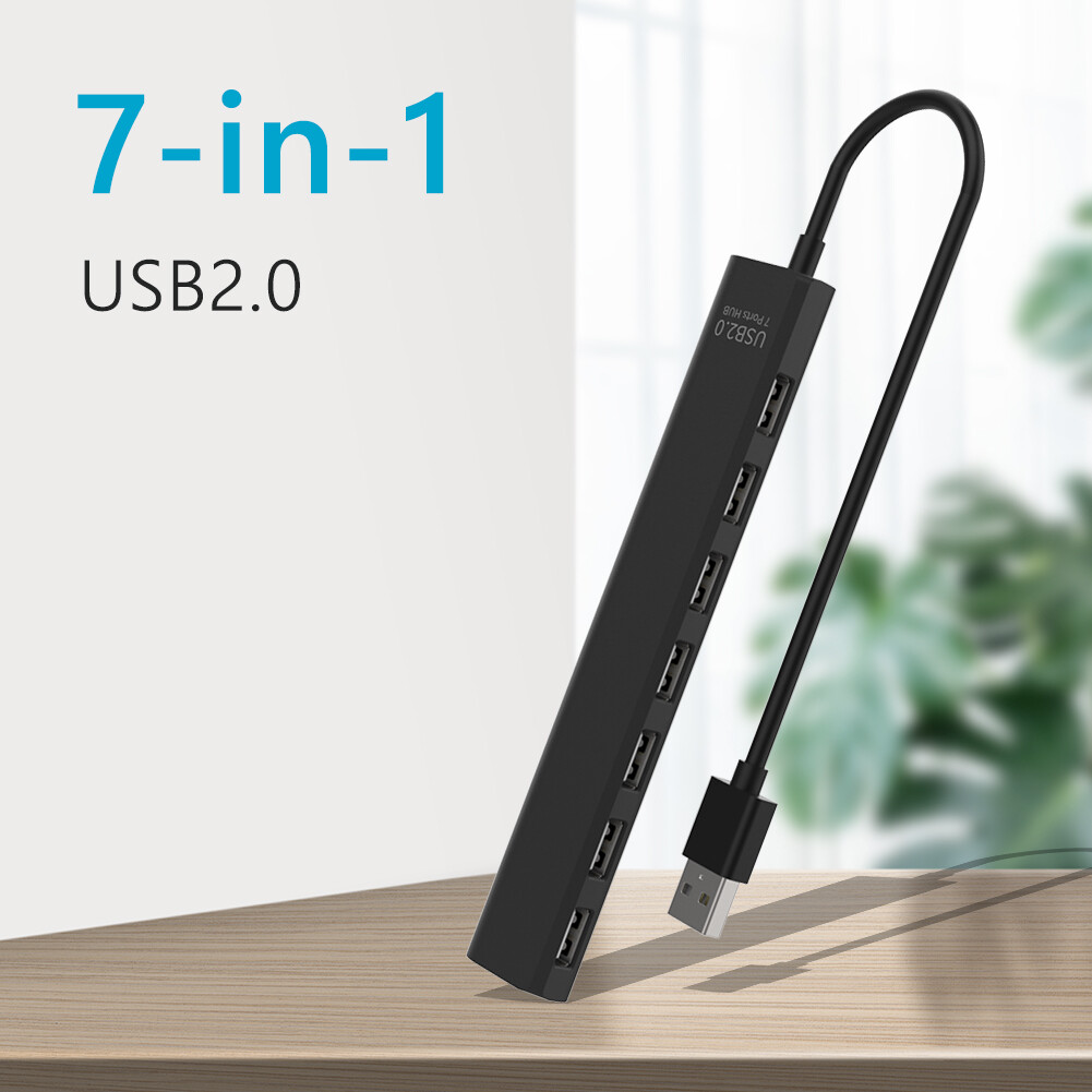 USB 2.0/3.0 HUB Dock Adapter Multi USB Splitter 5Gbps 7 Ports USB Expander