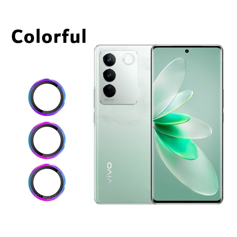 Máy Ảnh phim bảo vệ cho Vivo V27E V27 Pro V27Pro V 27 5G Rõ Ràng Vòng Kim Loại Cover Quay Lại kính cường lực bảo vệ màn hình camera tấm dán bảo vệ ống kính