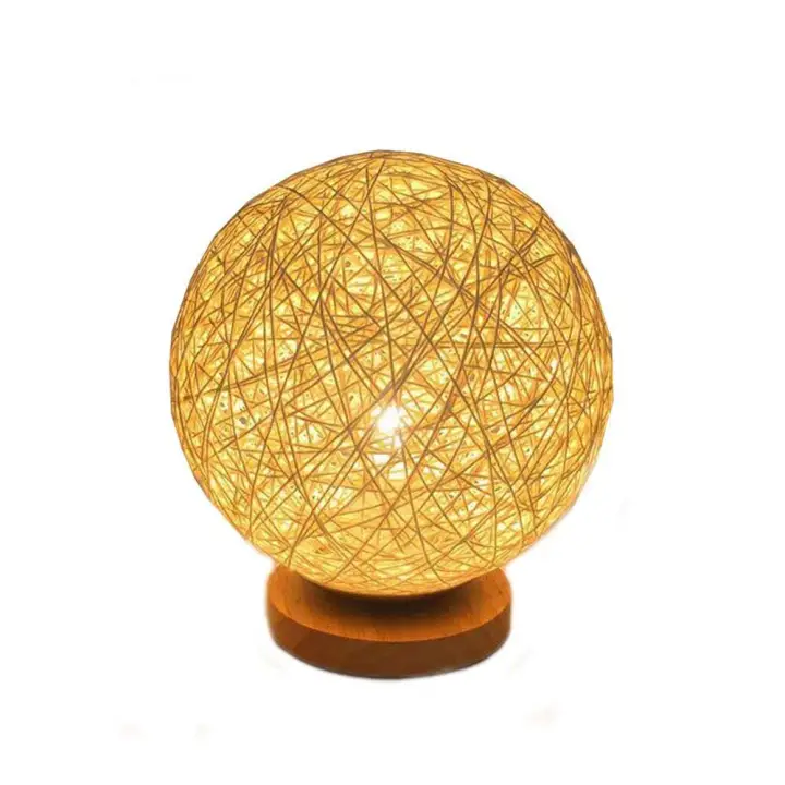 Bed Usb Table Lamp Hand Knit Lampshade Wood Moon Bedroom Home Wedding Decoration Moonlight Desk Light Bedside Lazada Ph Bed Usb Table Lamp Hand Knit Lampshade, Moon Lampshade Lazada