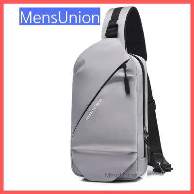 WITH VIDEO Water Resistant [M'sia Stock] Men's Canvas Chest Bag Cross Body Sling Bag Multifunction Casual Shoulder Pouch Back pack Lightweight Travel Bag Best Gift For Love One