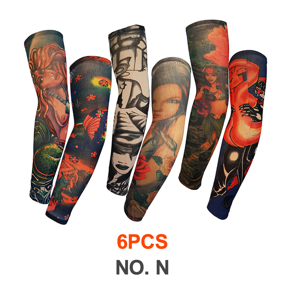 6pcs Sleeves Cover Seamless Tattoo Sleeve UV Protection Riding Sleeve Hand  Sock Cover Summer Sun-Proof Cool and Breathable | Lazada