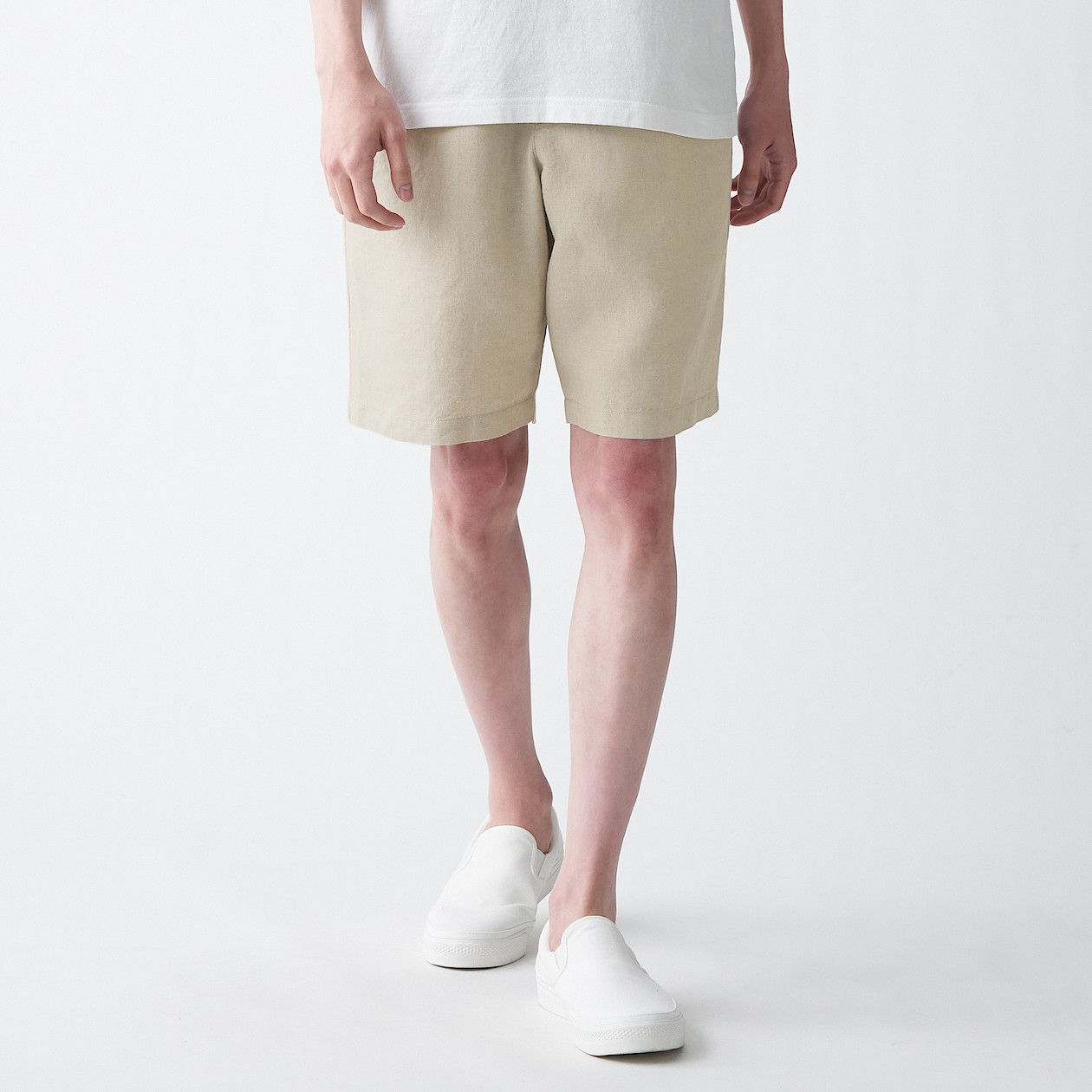 MUJI Mens French Linen Short Pants | Lazada