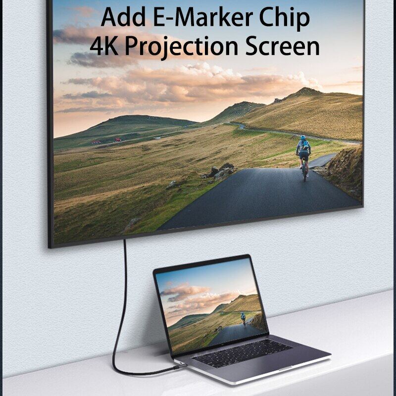 Cáp USB C 100W 5A Bộ Chuyển Đổi Cáp Dữ Liệu Type C Sạc Nhanh USB 3.1 Gen 2 10Gbps Cho Máy Tính Xách Tay Máy Tính Xách Tay Mackb-ook