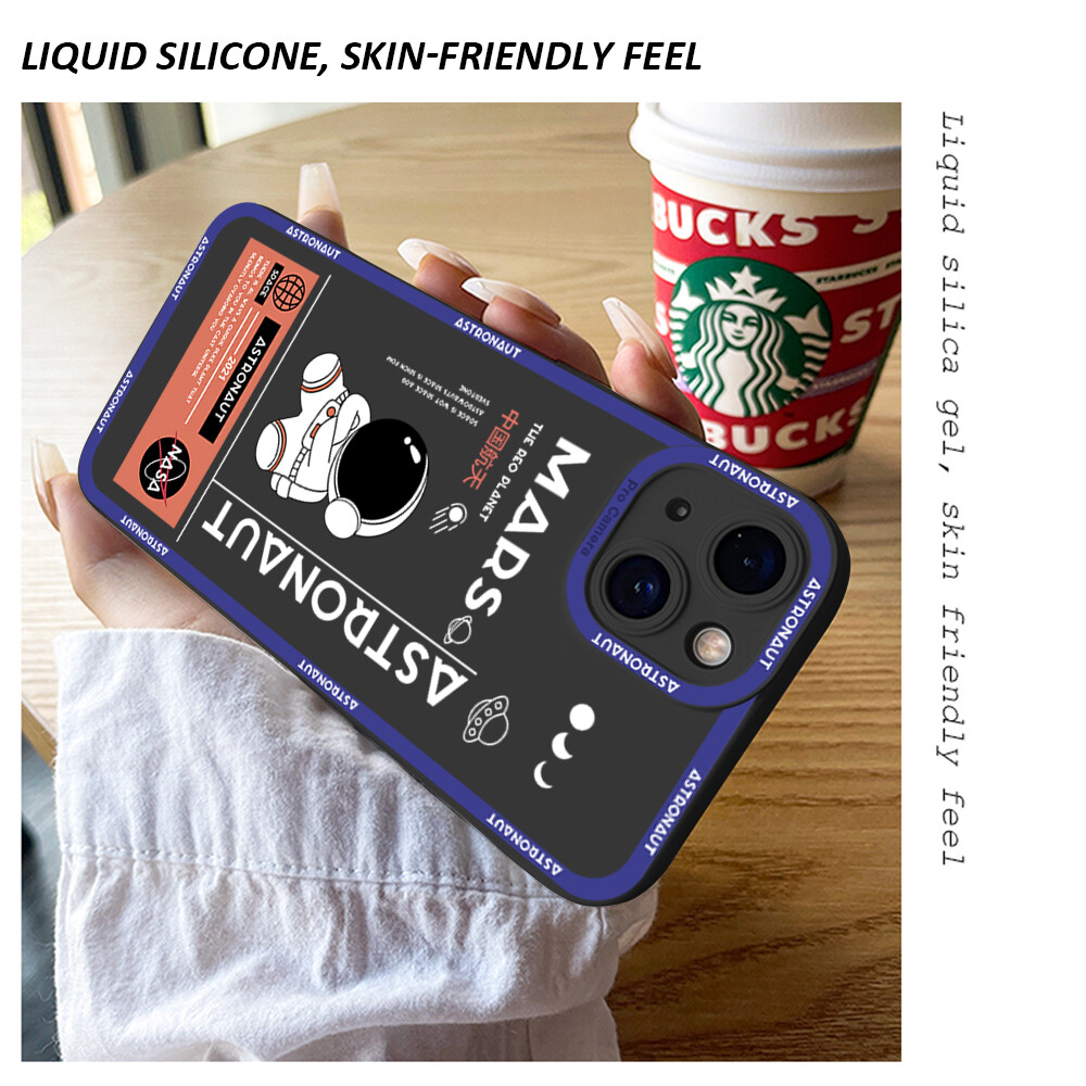 Hontinga Casing Case For Xiaomi Redmi Note 9 Pro Note 9S Case Cartoon Cute NASA Soft Silicone Full Cover Camera Protection Shockproof Rubber Cases Back Cover Phone Casing Softcase For Boys Girls