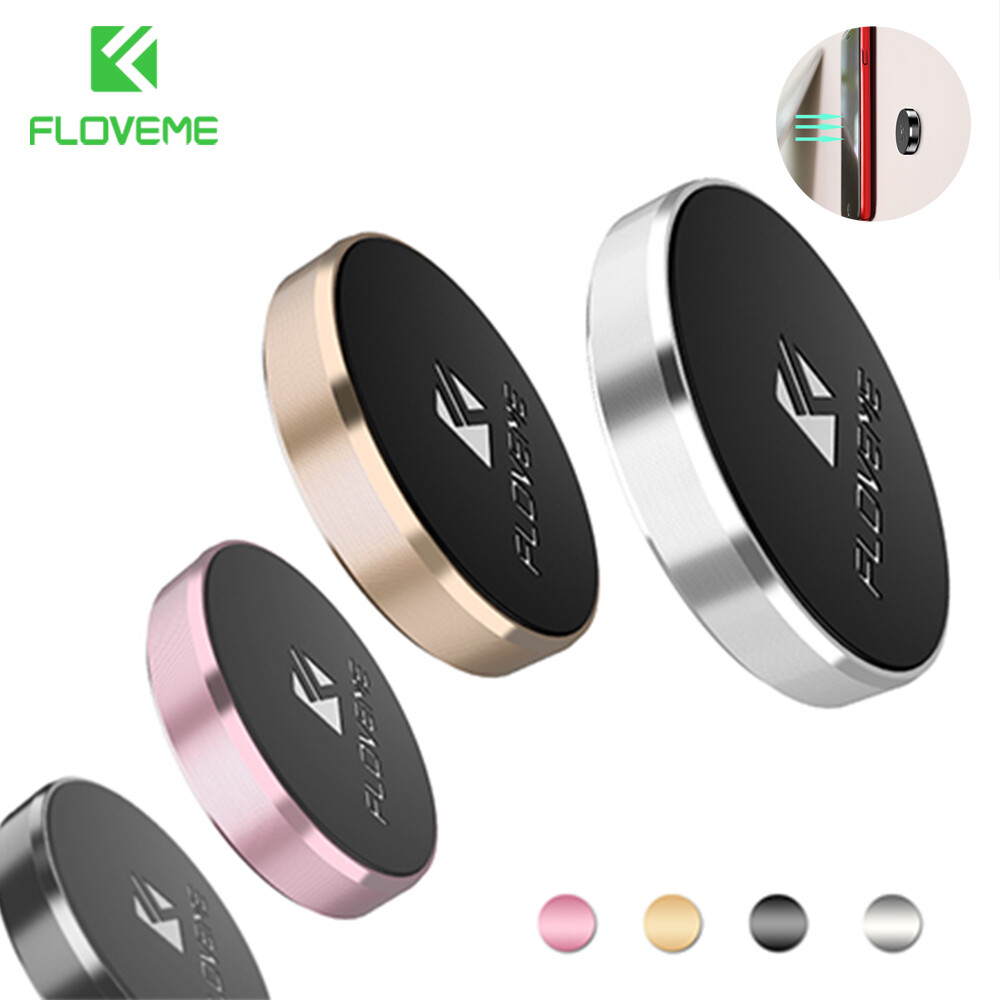 FLOVEME Magnetic Car Phone Holder Universal Magnet Wall Desk Phone Stand Car Mount Support Mobile Stand Phone Holder Metal Magnet Sticker