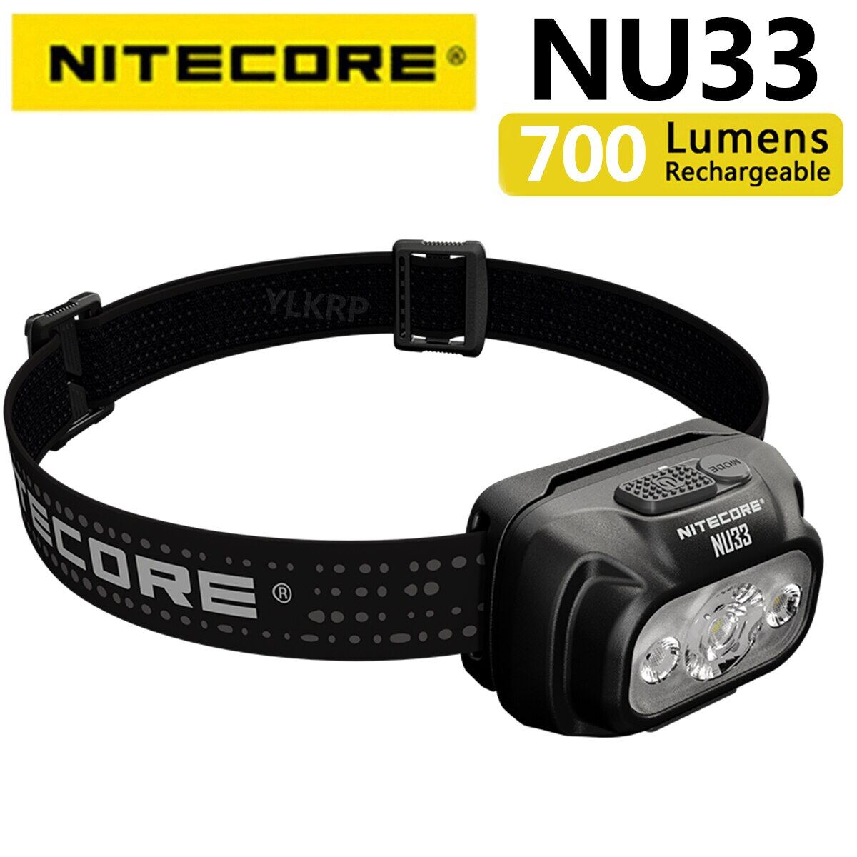 NITECORE NU33 700 Lumens Triple Light Source USB-C Rechargeable Outdoor Headlamp,