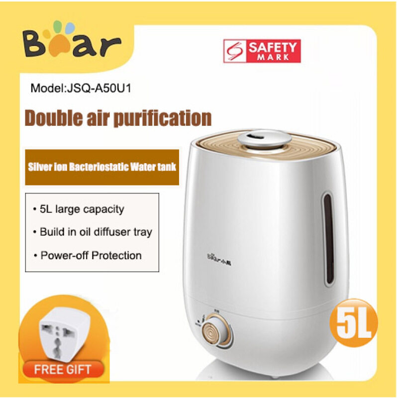Bear Humidifier JSQA50U1 Silver ion Bacteriostatic Intelligent Constant Humidity/air purification Mini Aromatherapy Machine for home mute office desktop bedroom Singapore
