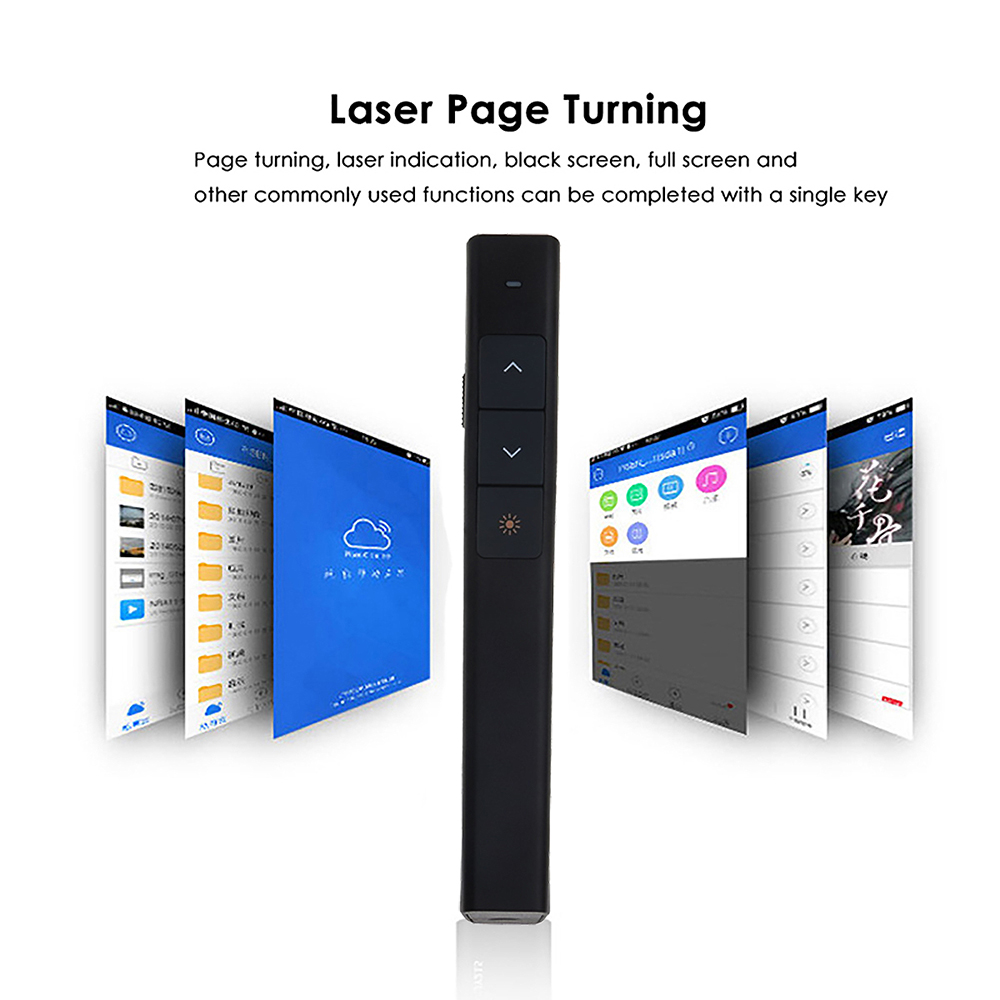 Kebidumei Con Trỏ Laser USB Không Dây 2.4GHz Bút Lật PPT Thuyết Trình Powerpoint Bút Bấm Trình Bày Điều Khiển Từ Xa Cho Giáo Viên Giảng Viên Giáo Sư