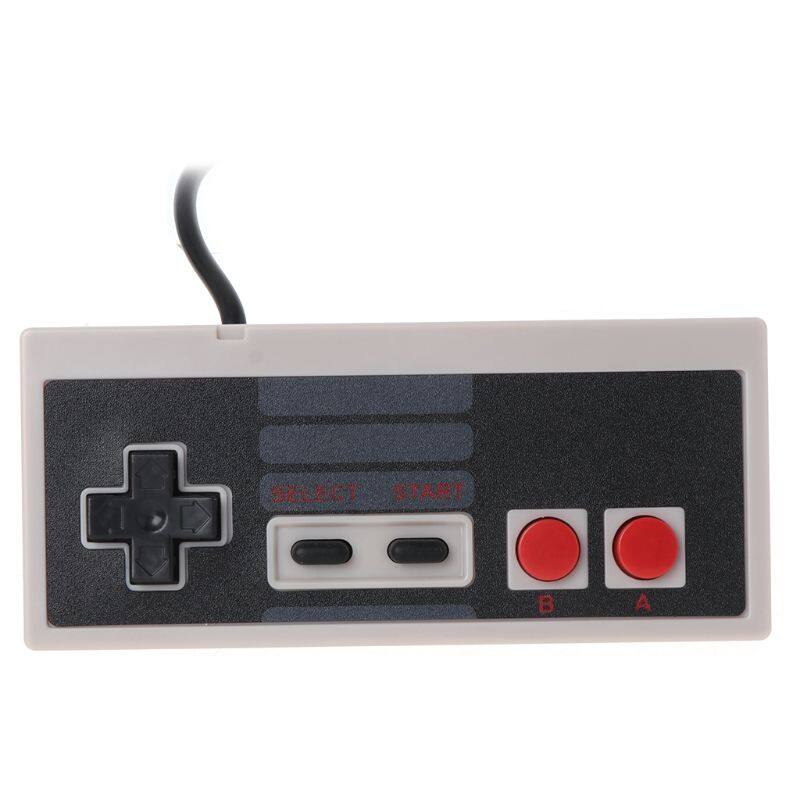 USB Gaming Controller Plug-Play Plastic Black+Gray for NES PC Windows New