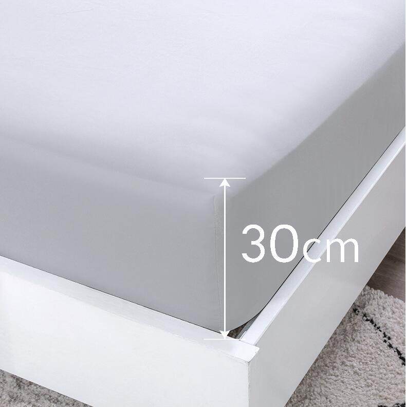 4 Cái/bộ Ga Trải Giường Vừa Vặn Vỏ Gối Màu Trơn