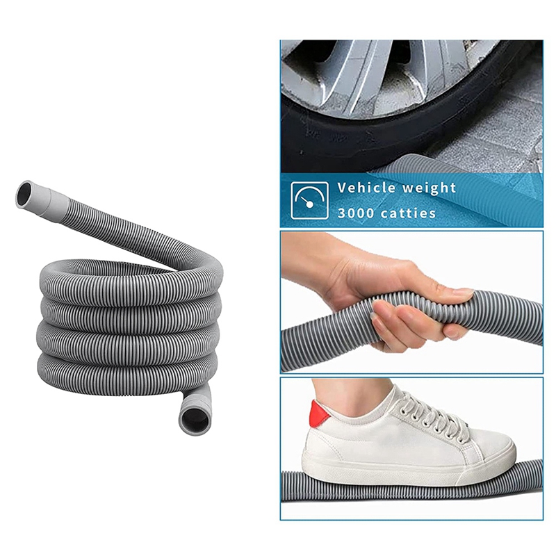 Drain Hose Extension Set Universal Washing Machine Hose 1M, Include Bracket Hose Connector and Hose Clamps Drain Hoses
