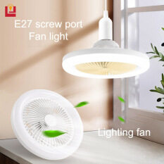Quạt có đèn LED ánh sáng E27 vít hút và cần cẩu hai mục đích đa chức năng hộ gia đình đèn tiết kiệm năng lượng phòng ngủ nhà bếp Quạt trần bóng đèn