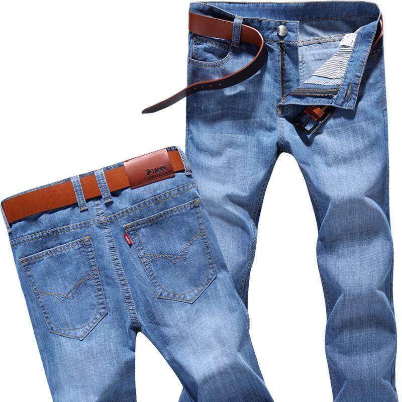 2017 musim panas model tipis kain Tencel celana jeans Anak Muda Pria longgar celana kulot casual bisnis Celana ketat ukuran besar celana pria