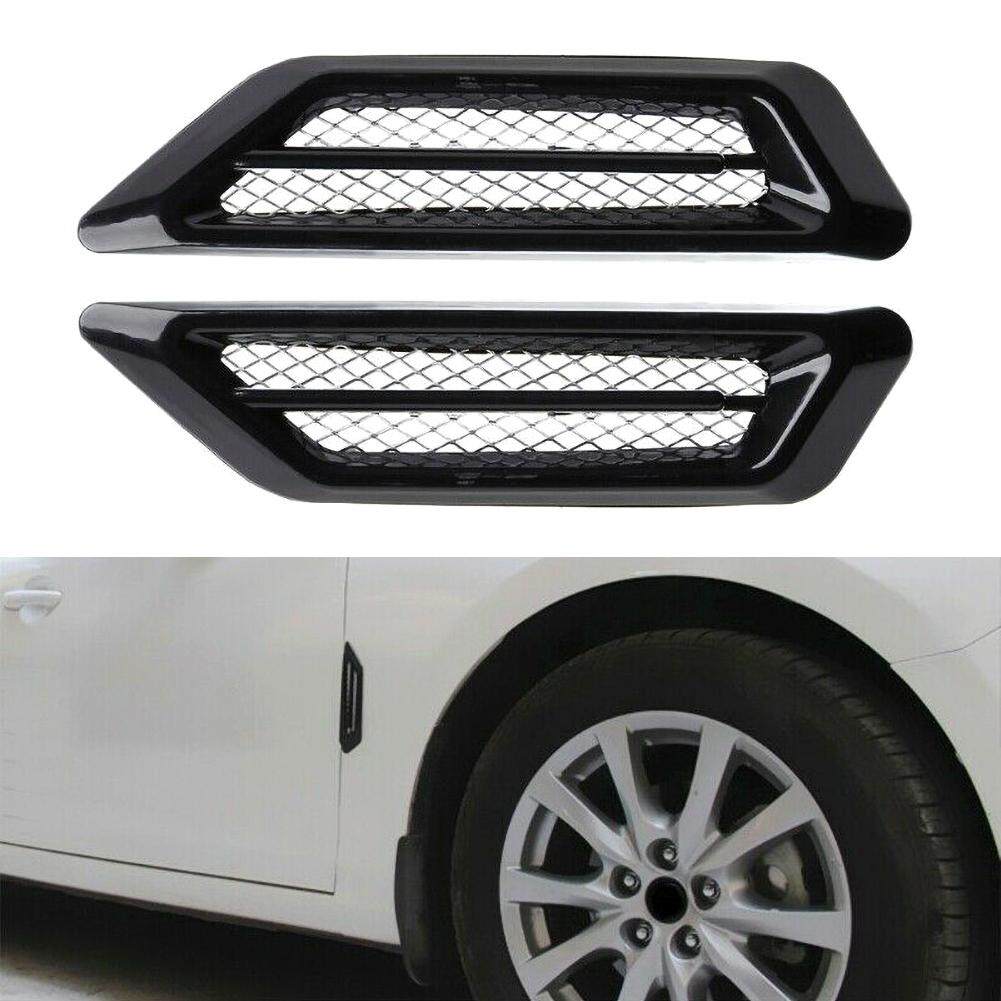 2x Car SUV Plastic Chrome Air Flow Fender Side Vent Decoration Sticker Accessory 2x Car SUV Plastic Chrome Air Flow Fender Side Vent Decoration Sticker Accessory