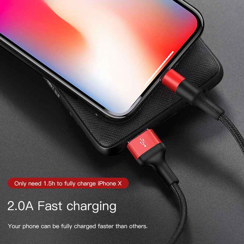 HOCO Fast Charging Lightning Cable for iPhone 12 Pro Max iPhone XR, XS, iPhone 11 Pro MAX, iPhone SE 2020 Charging Cable 2A Lightning Fast Charge Cable