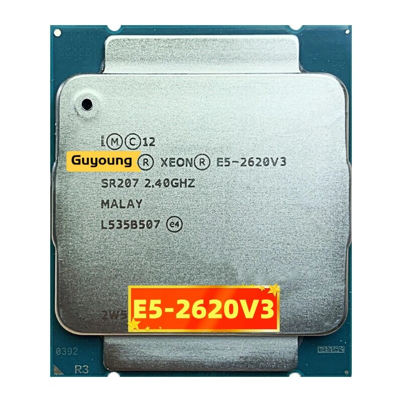 Xeon e5 2620 v3 e5 2620v3 e5-2620v3 e5-2620 v3 lga 2011-3 cpu processor sr207 2.4ghz 6 core 85w support x99 motherboard
