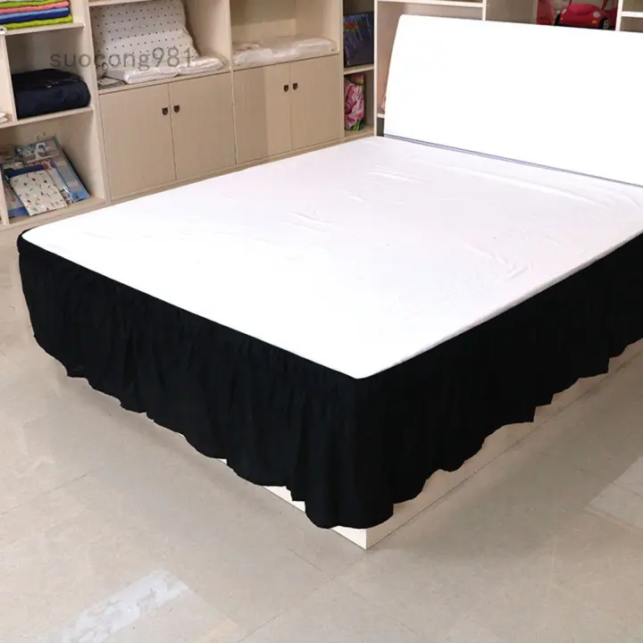 Elastic Bed Skirt Dust Ruffle Easy Fit Wrap Around Twin Full Queen King Size Lazada Ph Elastic Bed Skirt Dust Ruffle Easy Fit, Wrap Around Bed Skirt Queen Size