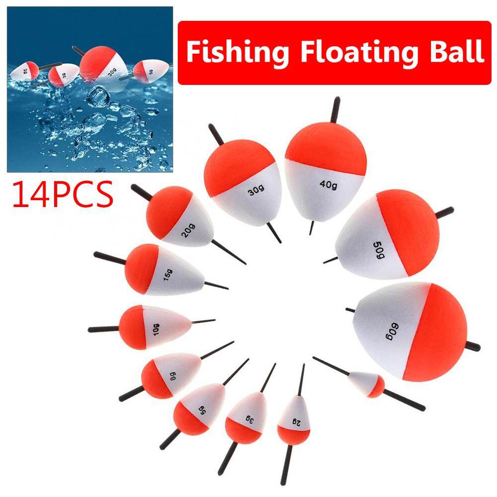Honrane 14Pcs Vertical Sea Fishing Floats Buoy Bobber Stick Fish Tackle Tools Accessory