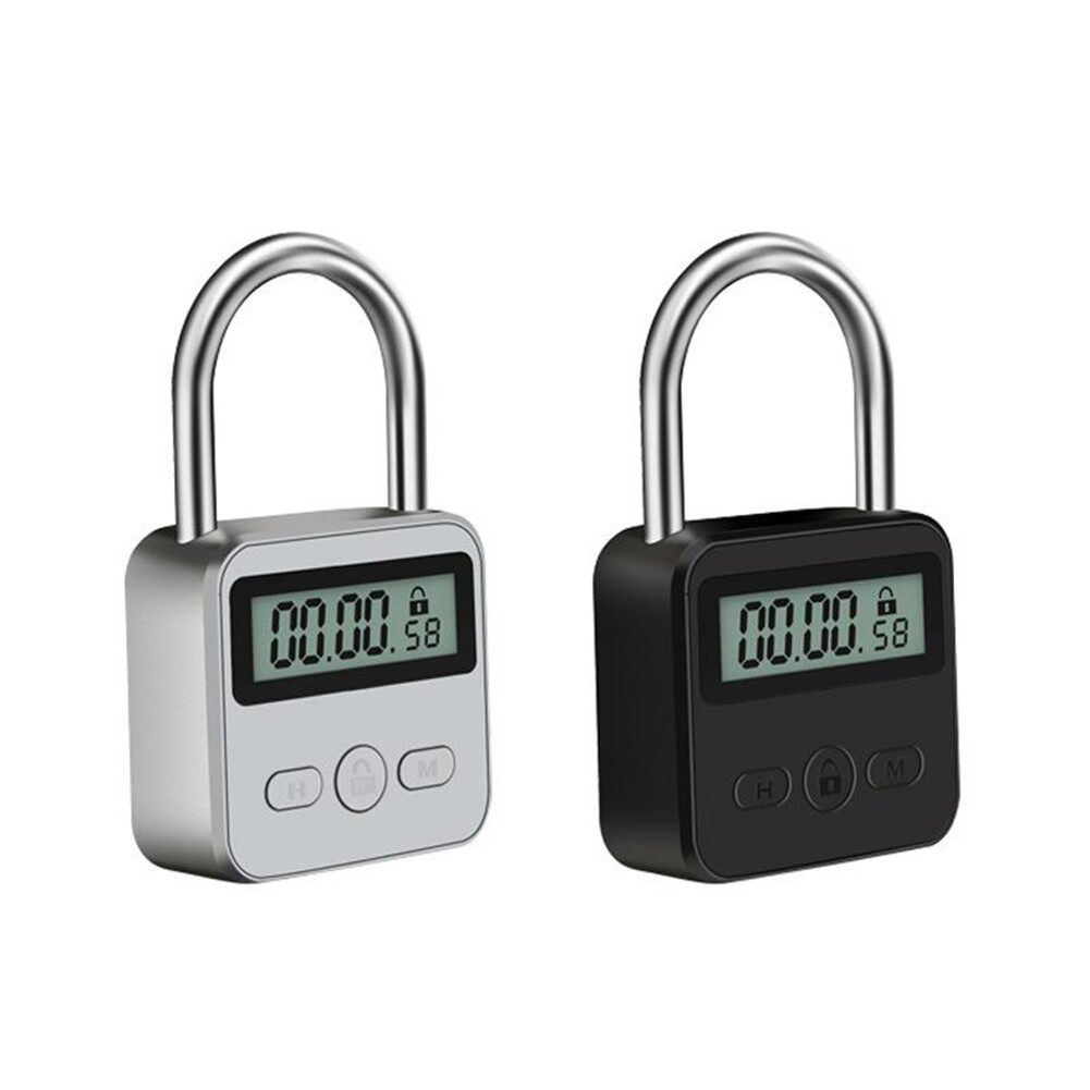 Timing Padlock Metal Timer Lock 99 Hours Max Digital Electronic Heavy Duty