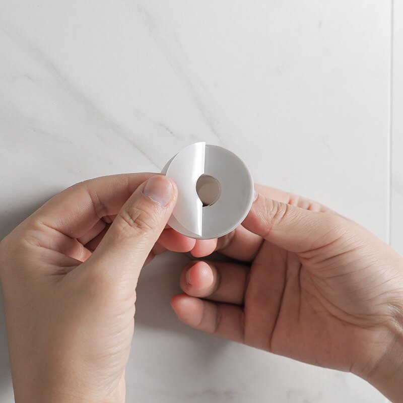 Self Adhesive Wall Hook Round Strong Storage Sticky Hooks For Hat Coat Kitchen Bathroom Hanger Hooks