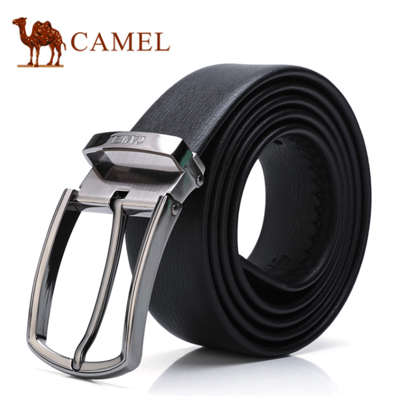CAMEL Thắt lưng da thiết kế đơn giản nam tính thích hợp nam doanh nhân chất liệu da thật 100% thương hiệu