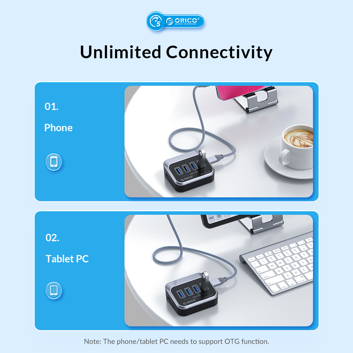 Bộ Chia USB ORICO 7 Cổng Tốc Độ Cao 5Gbps Bộ Chia Đầu Đọc Thẻ USB C Loại USB 3.2 Sạc PD 18W Với Bộ Chuyển Đổi Nguồn, bộ Chia Hub Type C Sang USB 3.0 Với Bộ Chuyển Đổi Nguồn 12V 1,5A Cho MacBook Pro Air M1 Phụ Kiện Máy Tính Xách Tay PC