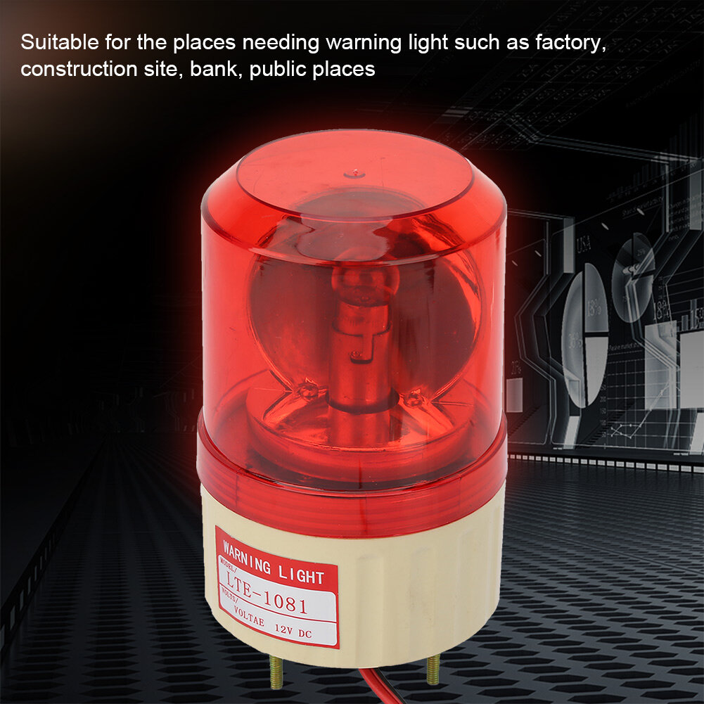 DC 12V Flash Rotary Warning Light Alarm Lamp Factory Construction