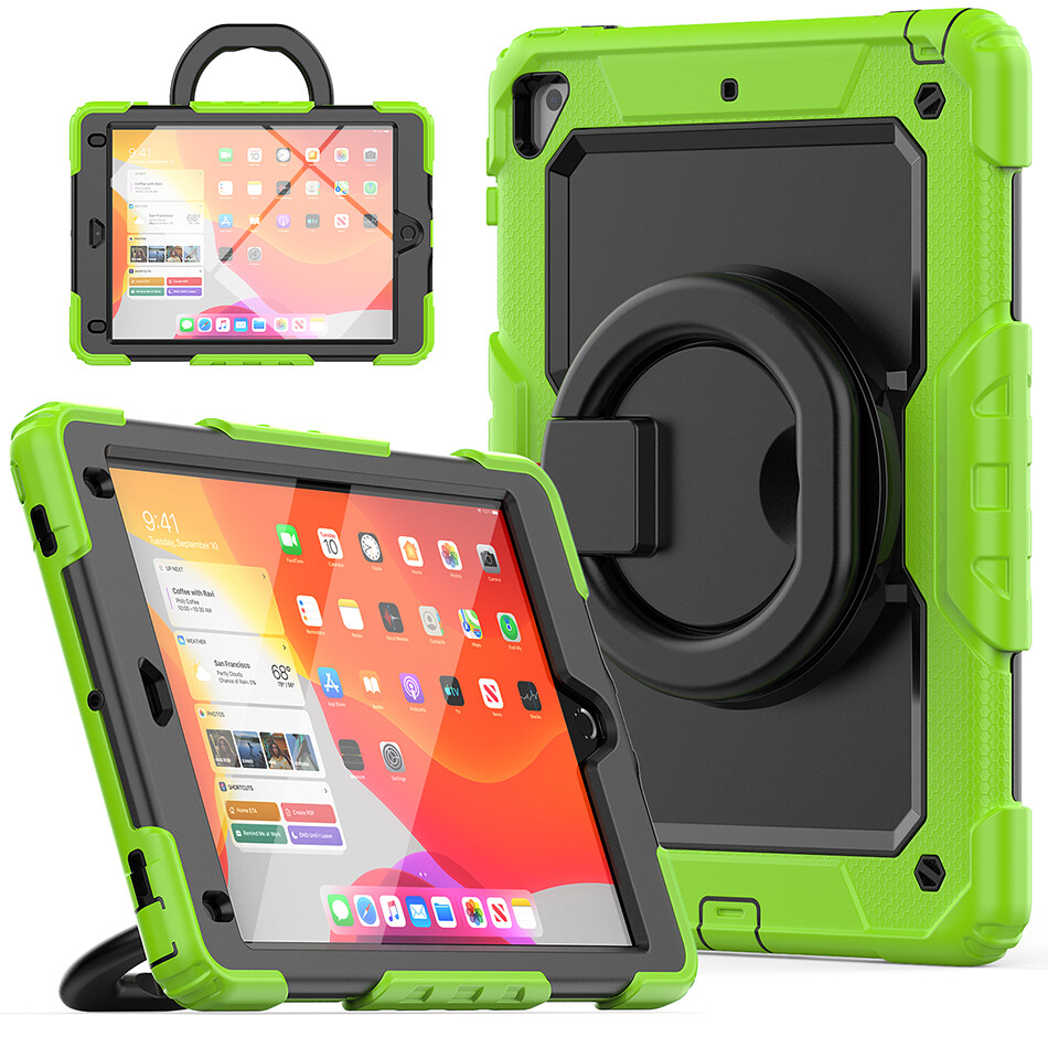 Ifarcase kids safe silicone case for ipad 9.7 2017 2018 shockproof cover for ipad pro 9.7 air 2 rugged hard case with 360 rotatable stand handle