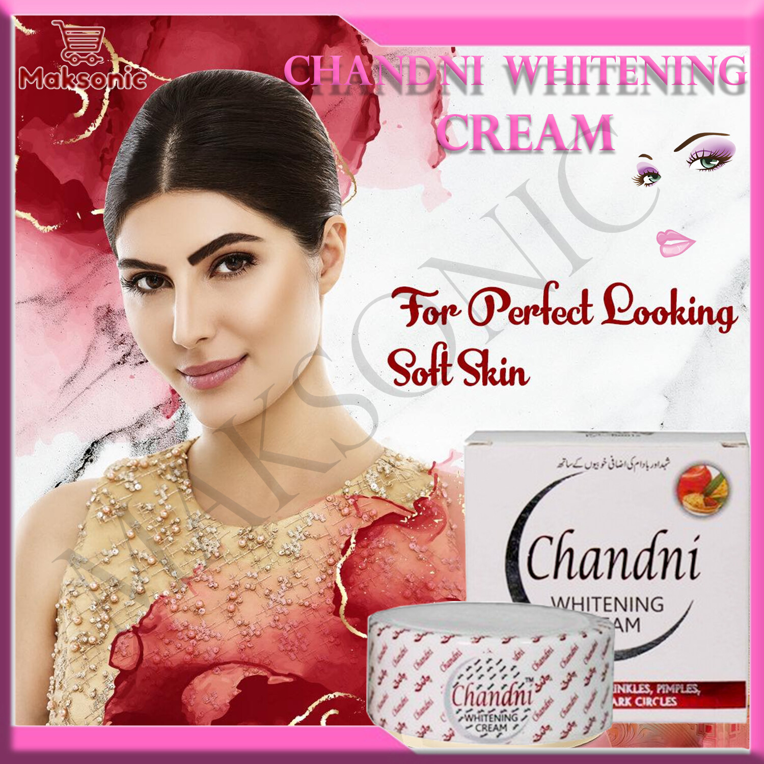 Chandni Whitening Cream import from pakistan,perfect looking, soft skin ...