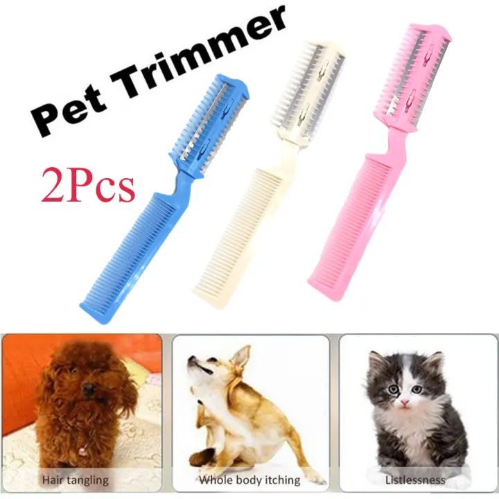 2pcs Convenient Durable Fur Cleaner Disassembled Cut Thinning