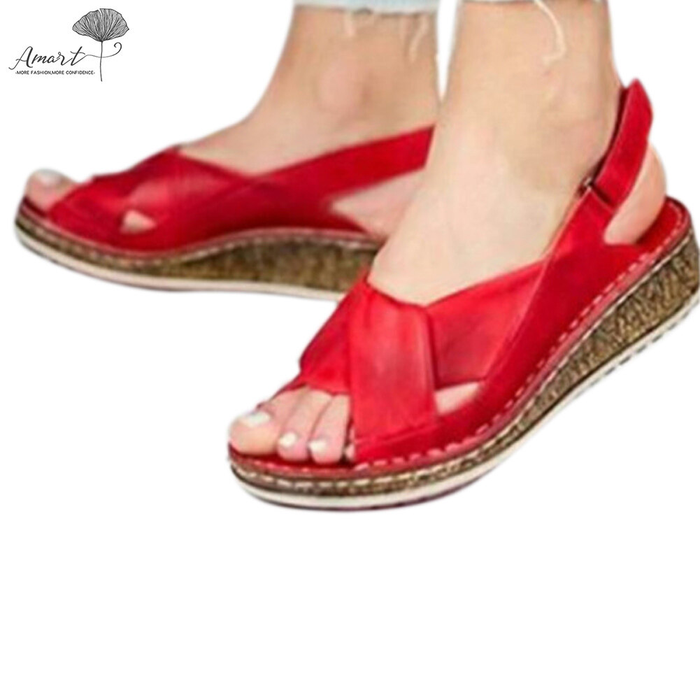 peep toe wedge sandals