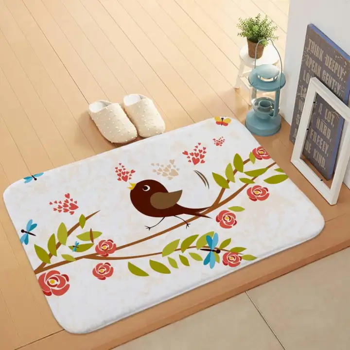 Hengjiang Burung Kartun Lucu Keset Motif Burung Hantu Keset Lantai