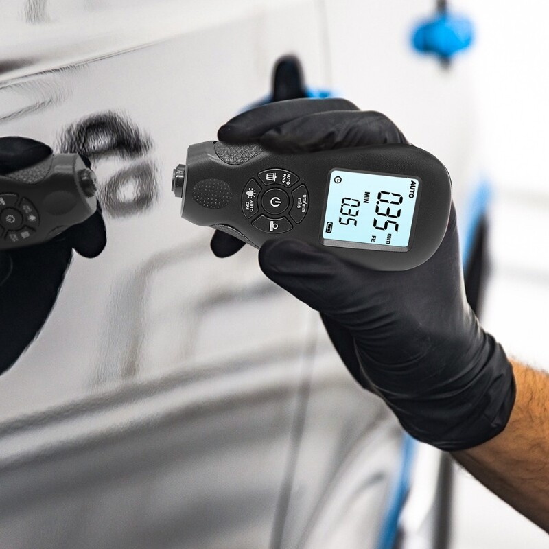 Paint Coating Thickness Gauge Digital Mil Thickness Meter with Backlight LCD Display Compatible with Car Automotive