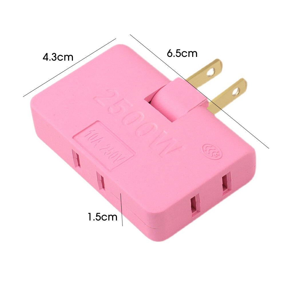 3 trong 1 phích cắm chuẩn Mỹ đa chức năng 180 độ xoay Phích Cắm Điện Bộ chuyển đổi ổ cắm chuyển đổi đa cắm sạc có thể gập lại Bộ chuyển đổi phích cắm