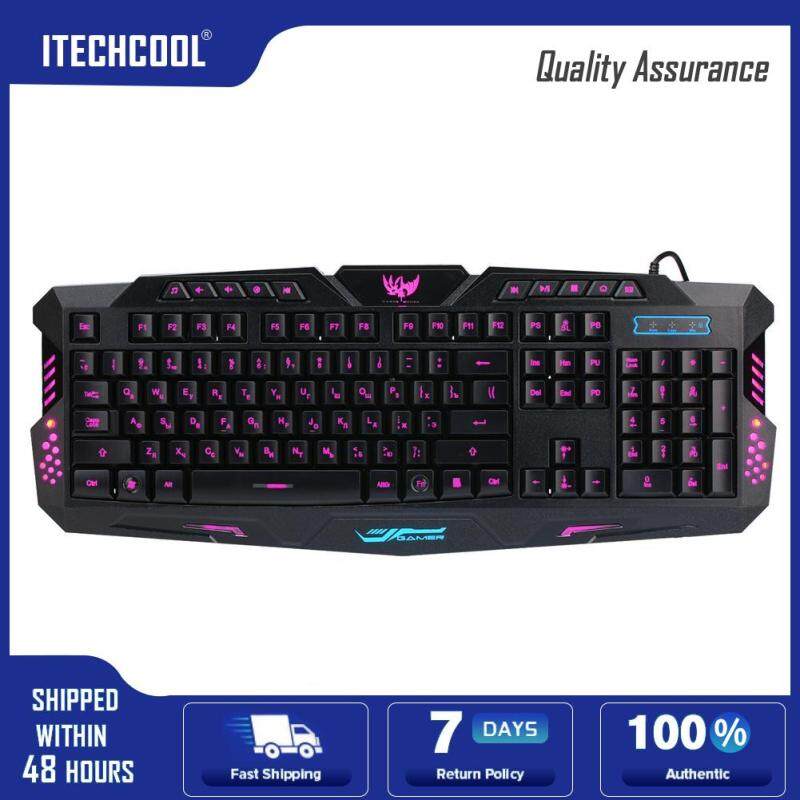 A877 3-Color Backlit Mechanical Feeling Wired Gaming Keyboard Singapore