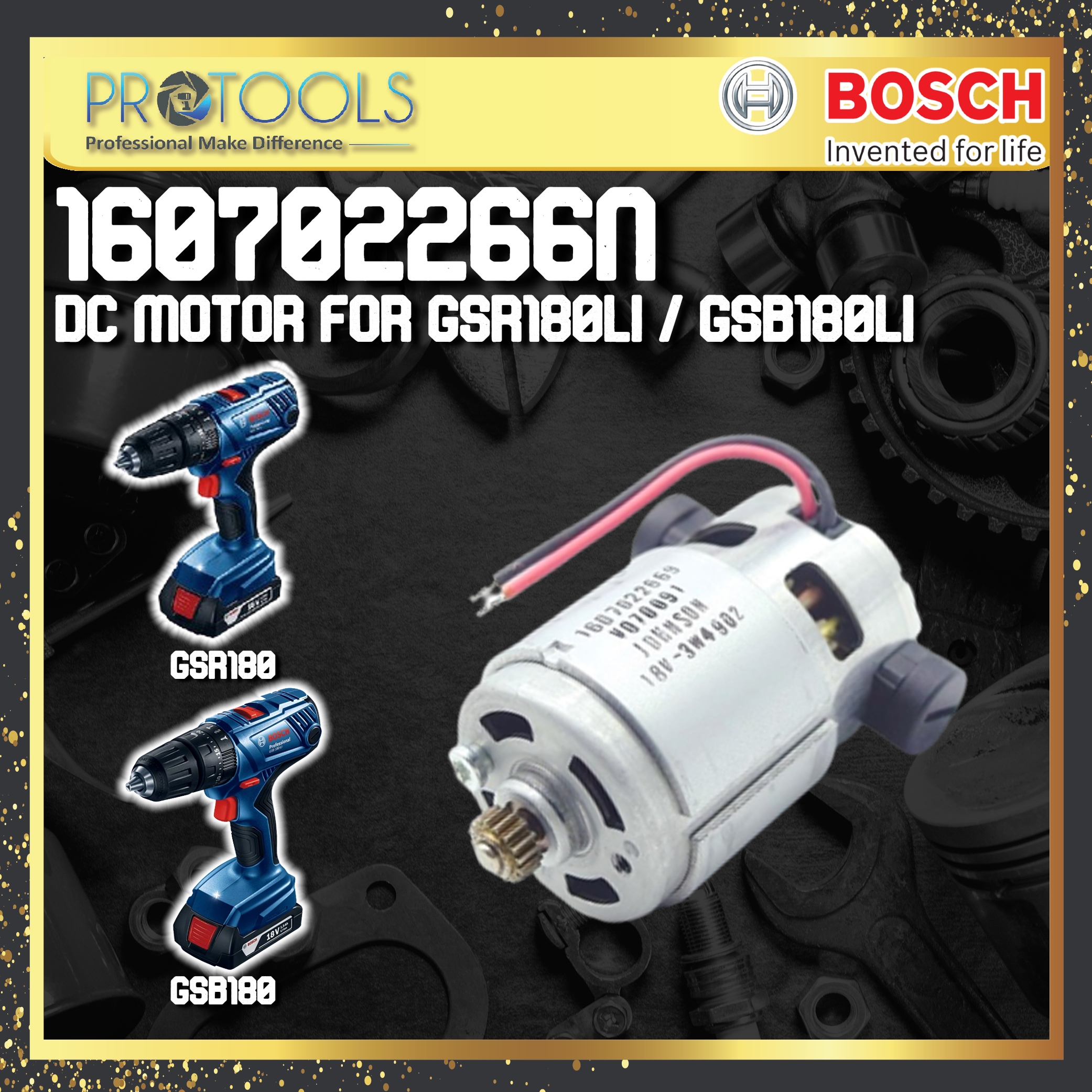 Motore 18V 160702266N A 16 Denti Per Bosch GSR180-LI, GSB180-LI, GSR18V-21, GSB18V-21, Custodia In Metallo E Spazzola Magnetica