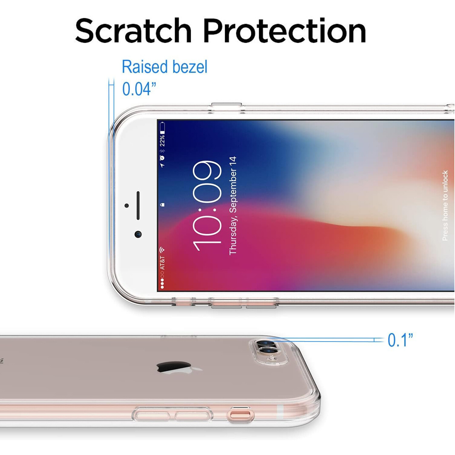 LUOWAN Ốp Lưng Cho Apple iPhone 7 Plus/iPhone 8 Plus Ốp Lưng Silicon Trong Suốt TPU Chống Trầy Xước Cho Apple iPhone 7 Plus/iPhone 8 Plus-Trong Suốt