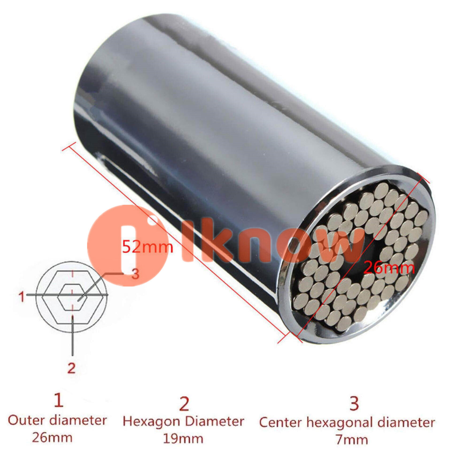 I know Magic Connecting Gator Universal Socket Wrench Sleeve Grip Drill Adapter Tool