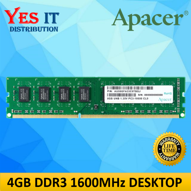 Apacer 4gb Apacer 8gb Ddr3 1600 APACER 4GB 8GB 1600MHz DDR3