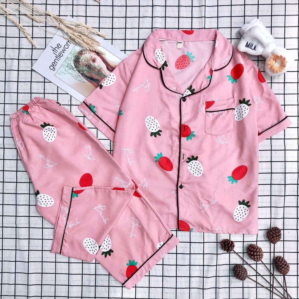 Bộ Ngủ pijama quần lửng chất đẹp