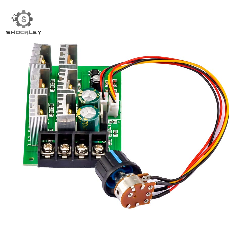 Shockley Bộ Điều Khiển Tốc Độ Bơm Động Cơ PWM DC9-55V DC Bộ Điều Khiển Tốc Độ Công Suất Cao 40A 2000W 9V 12V 24V 36V 48V