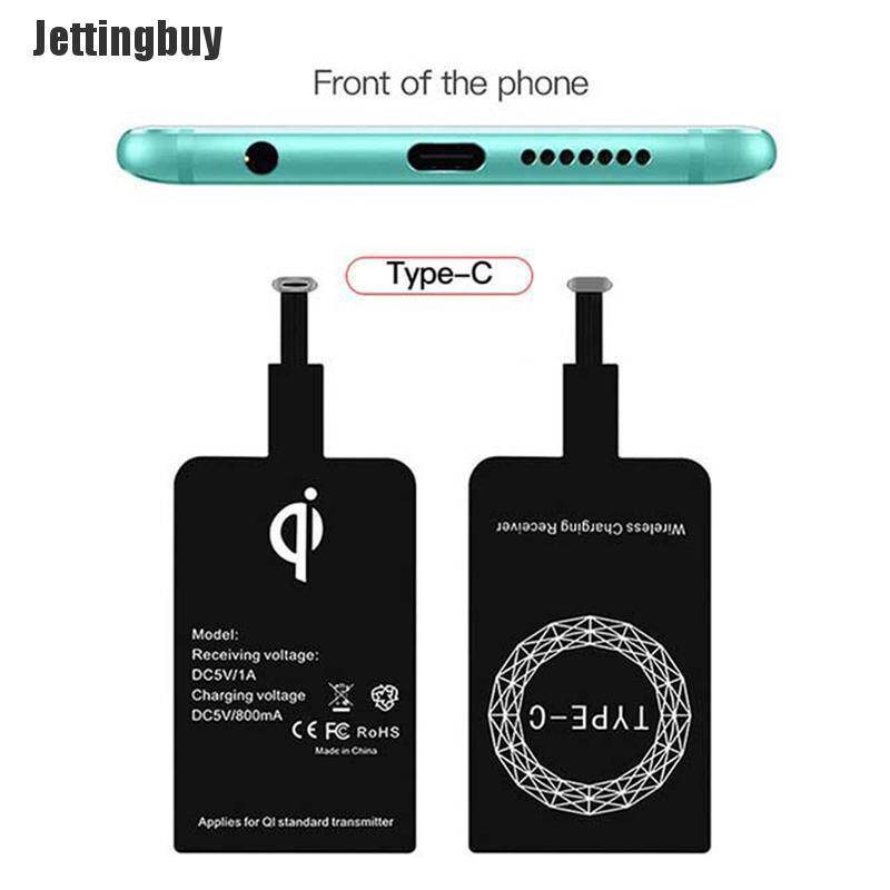 Support Micro USB Type C Qi Wireless Charger Adapter Induction Receiver Coil Pad