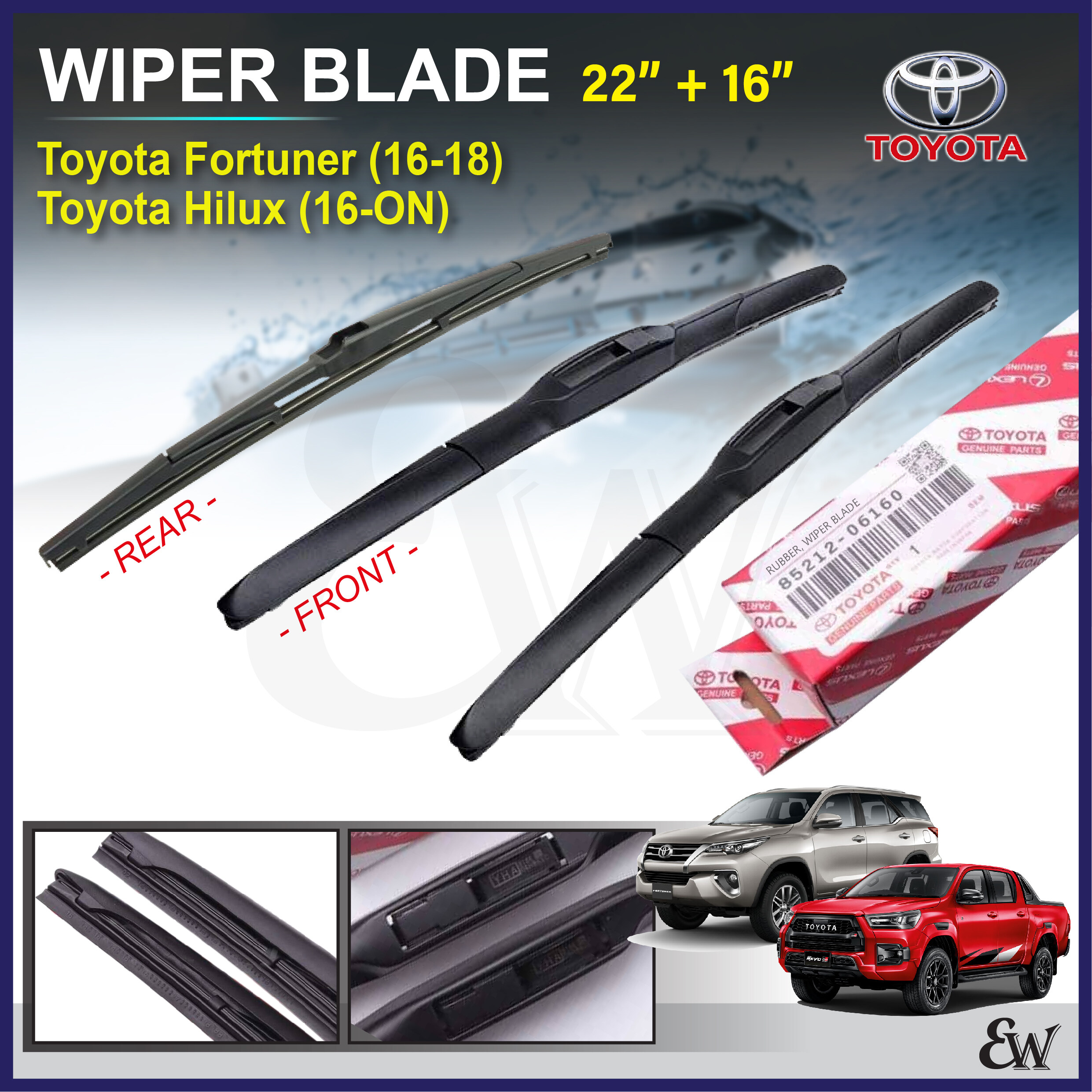 Car Wiper Blades For Toyota RAV4 MK2 20002005 Windshield