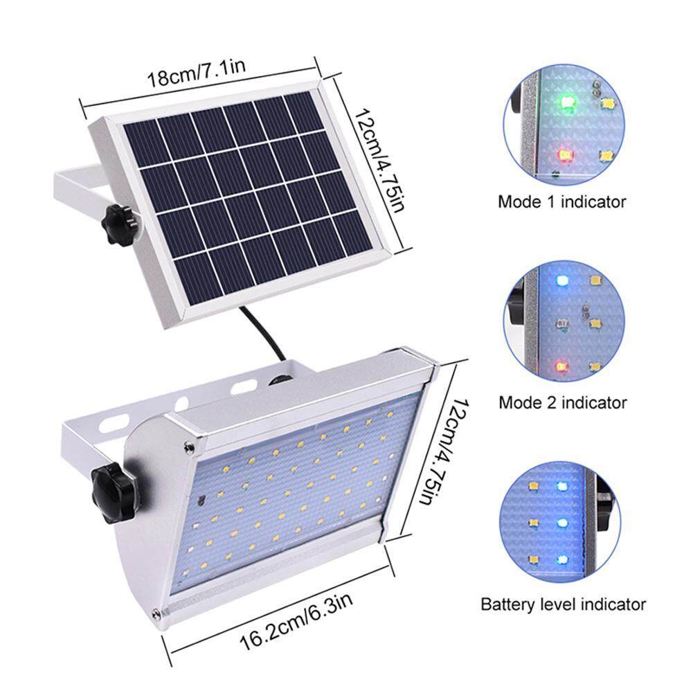 6 W 46 LED Ngoài Trời An Ninh Pha Đèn Năng Lượng Mặt Trời Cảm Biến Radar Vi Sóng