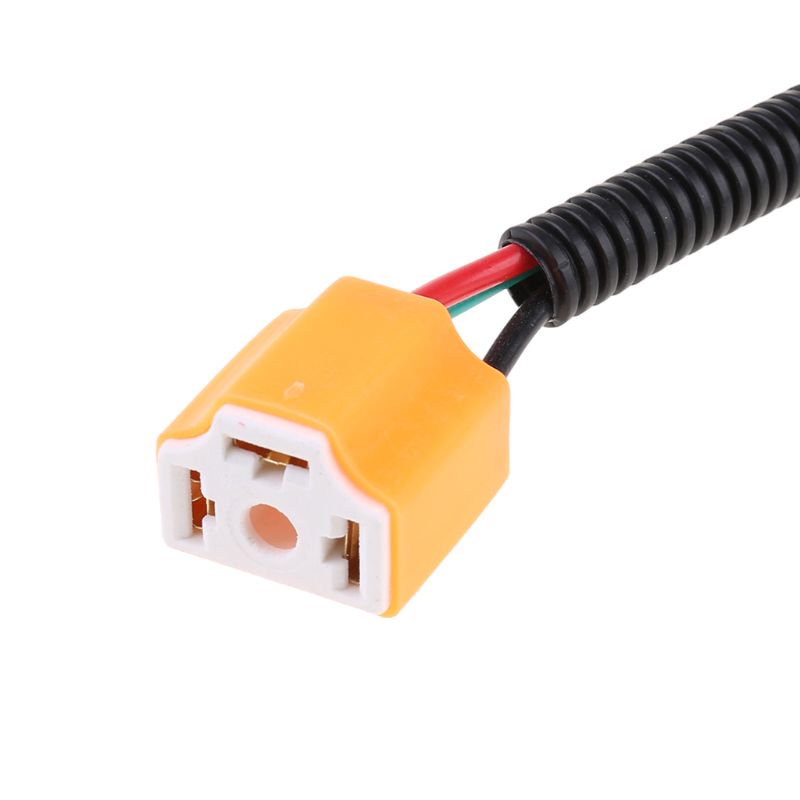 2 Đầu Cắm Dây Gốm H4 9003 Đầu Nối Cáp Đèn Pha Mới