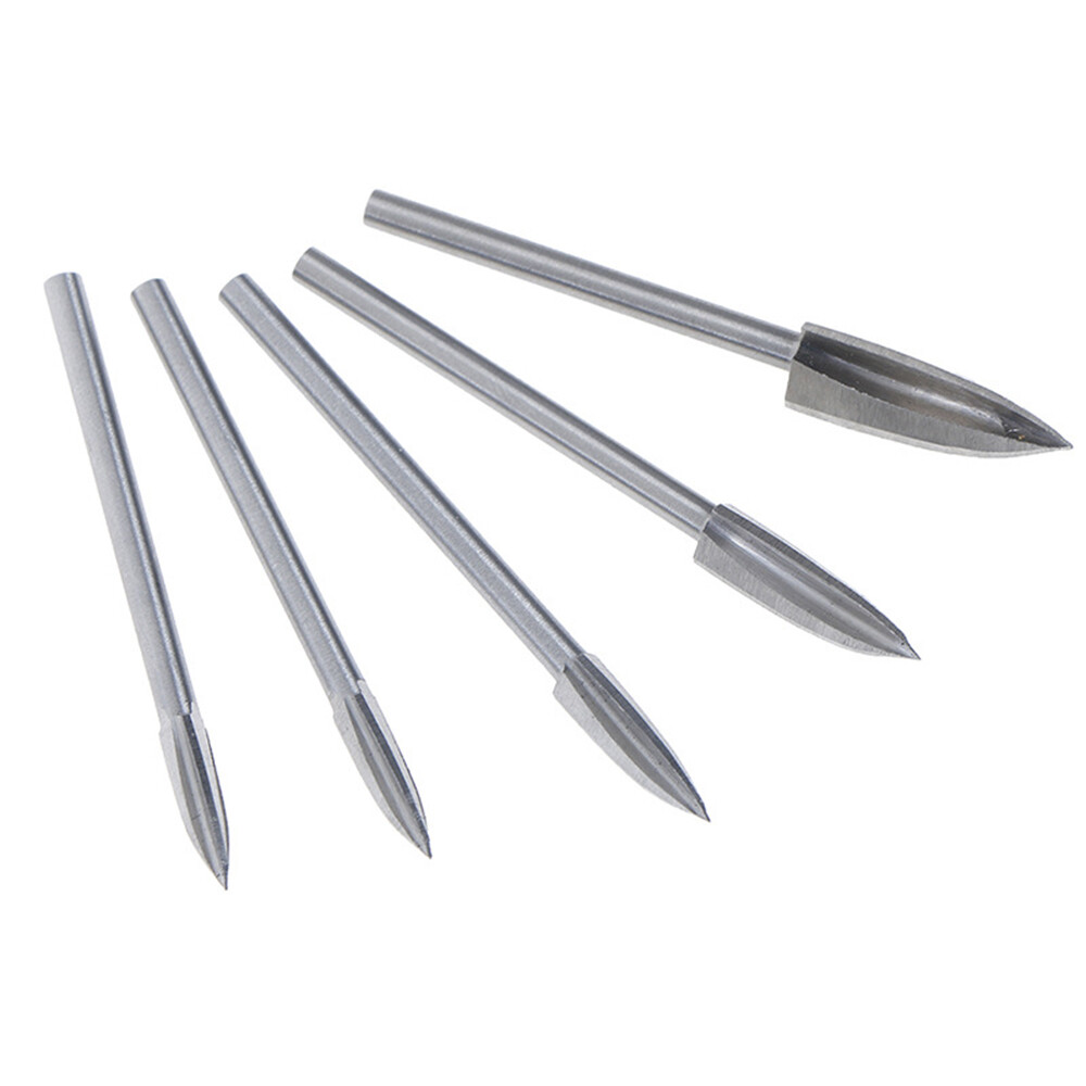 Smart Sensor 5 Pcs Woodworking Carving Tool Wood Carving Drill Bit Drilling Engraving Tools