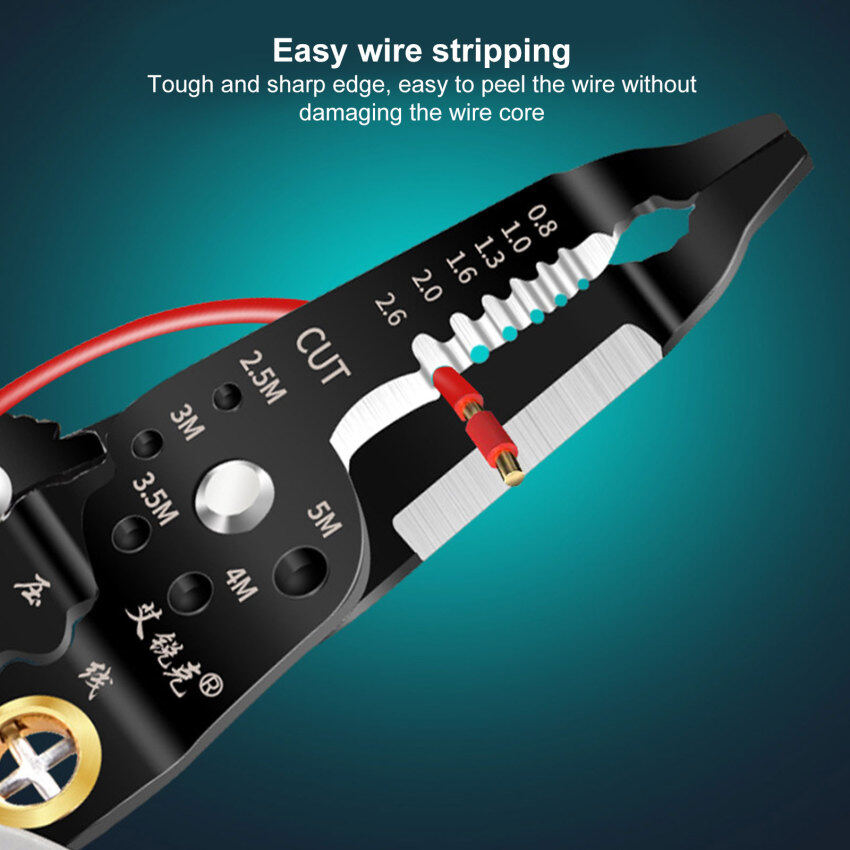 Wire Stripper Iron Copper Wire Cutter Cable Cutter Wire Crimping Pliers Clamper Splitting Winding Electrician Tool