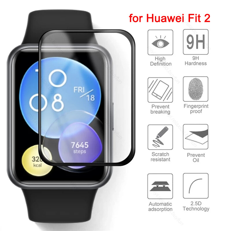 Miếng Dán Bảo Vệ Màn Hình HD Viền Cong PMMA 3D Cho Huawei Watch Fit 2