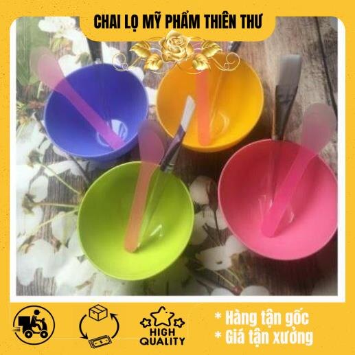 Bộ dụng cụ trộn mặt nạ cao cấp (bát, cọ, que nhựa)